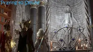 Baldur's Gate 3 - Praying to Selune at Tabernacle [High Elf-Cleric of Selune]
