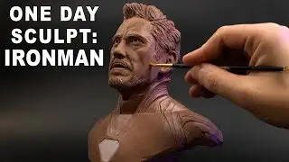 One Day Sculpt: Iron Man / Tony Stark - Timelapse