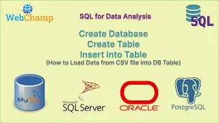 SQL 1: Create Database Create Table Insert Data into Table and Load Data into Table from CSV File
