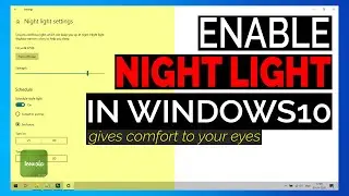 how to enable night light feature in windows 10 || Tecwala