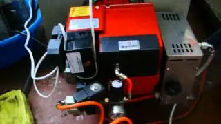 Горелка на отработанном масле Bairan stw146-2 мощность 139 кВт  в работе база отдыха 