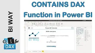 DAX Language - CONTAINS Function in Power BI
