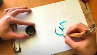 I picked up a branch and made a kalam [with my own hands for calligraphy]