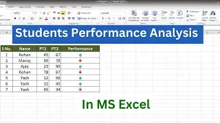 Exam Wise Students Performance Analysis In MS Excel