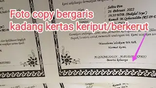 Mengatasi hasil foto copy bergaris hitam, kertas keriput