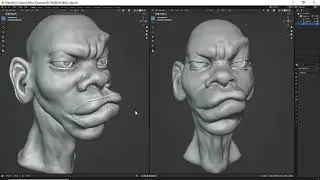 Ugly Face Sculpture Made In Blender | Speed Sculpt
