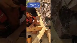 Installation of floor beams.  Attachment to the ledger. Terrace construction. Part 3 