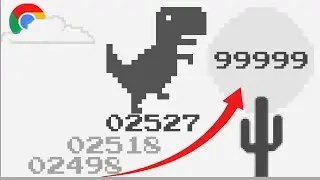 New Dinosaur Run to High Score 999999 Ends with a New Personal Record of ► 2527 in Dino T-Rex Game