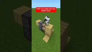 YOU can make this 1x2 Piston Door in under 30 seconds! #bedrock #howto #java #minecraft #redstone