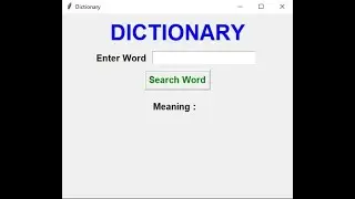python project Dictionary App