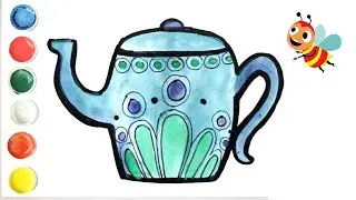 How to Draw a Teapot Easy Step by Step | Easy Drawing for Kids