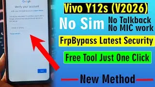 Vivo Y12s (V2026) Frp Bypass/Unlock Google Account Android 11 New Method 2023 Free Tool One Click