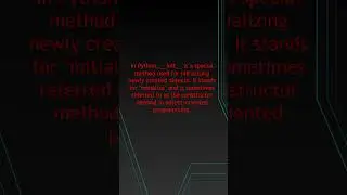 USE OF__init__ IN PYTHON  #python #pythonprogramming #interview