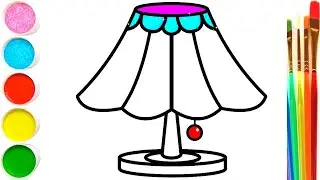 Bolalar Uchun stol chiroq rasmini chizish / Draw a Picture of a table Lamp for children and kids