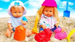 Baby dolls stories for kids. Baby born dolls playing on a playground. Summer adventures for kids.