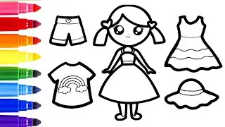How to draw clothes for a girl For Children/Bolalar uchun qiz uchun kiyimlarni qanday chizish mumkin