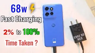 Moto Edge 50 Neo Charging Test | full Battery charged time 0% to 100% | Battery draining test 🔥