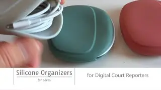 Small cord organizer to carry in bags  - for iPhones, iPads, Headsets by traveling court reporters