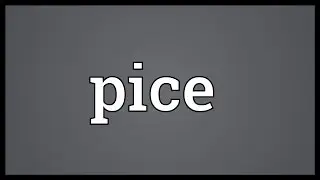 Pice Meaning