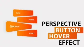 3d button hover effect using CSS । Perspective Button Hover Effect