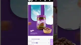 Milka Chocolate Jar Social Media Design in Pixellab 