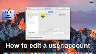 How to edit a user on a mac