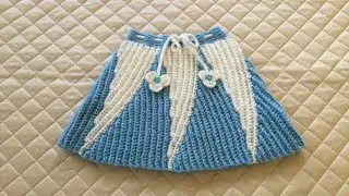 КАК  СВЯЗАТЬ  ДЕТСКУЮ  ЮБОЧКУ  КРЮЧКОМ. (М/К  на русском языке)🧶🧶🧶