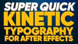 SUPER QUICK Kinetic Typography in After Effects | Adobe Tutorial