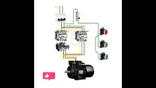 Reverse Connection of asynchronous motor. Реверс Подключение   Асинхронного двигателя
