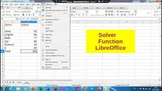 Solver in libreoffice calc | How to use the Solver function in Libreoffice calc in hindi