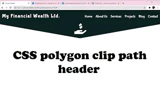 CSS polygon clip path header