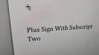 keyboard shortcut to create plus sign with subscript two symbol in computer
