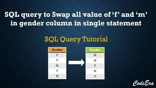SQL Query To Swap Value Of Male and Female In Single Statement | Update Query | SQL Tutorial
