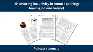 Discovering inclusivity in remote sensing: leaving no one behind