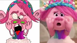 trolls band together drawing meme | trolls 3 poppy and branch funny faces meme
