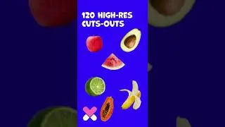 120 Fruit Cut-Outs 🍉 🥝⁠  #Shorts #DesignAssets
