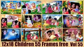 12x18 Children frame background psd 55 file free download 2024 Free download PSD 2024 | Vol - 55