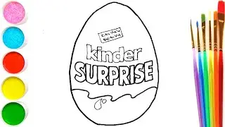 Bolalar Uchun kinder rasm chizish | How to draw Kinder surprise | Drawing chocolate egg for kids