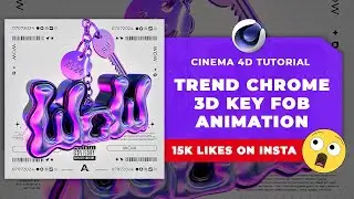 🤯 OVER 15K LIKES 🤯 ✨🔑 3D KEYCHAIN POSTER ANIMATION LIKE GRAFIKONELU 🔑✨  - CINEMA 4D 2024 TUTORIAL