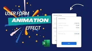 User form Animation Effect in excel | Advanced Excel