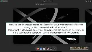 How to set or change static hostname using nmtui command in Rocky Linux 9