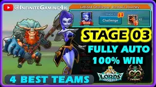 Barbarian Limited Challenge Stage 3 (Who's There?) Fully Auto Mode | Lords Mobile