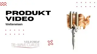 Velform® Tri Wave | Welleneisen Turmalin - Keramik - Beschichtung, Lockenstab, Haar Styling Werkzeug