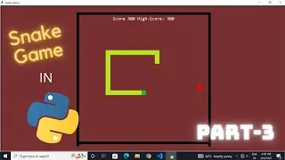 Python snake game tutorial (part 3) making snake food and screen walls