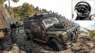 🚙 SnowRunner - Land Rover Defender 110 | Thrustmaster T300 RS GT | Gameplay