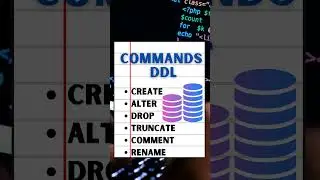 DDL COMMANS | Data Definition Language