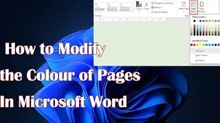 How to Modify the Colour of Pages in Microsoft Word