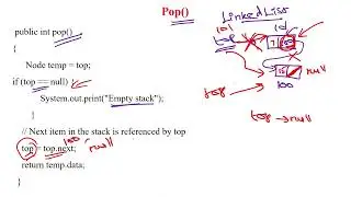 31 Stack Implementation using Linked List - Part 2 Pop and Peek operations