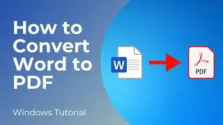 How to Convert Word to PDF in Computer - Full Tutorial