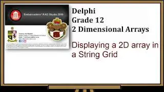 3. Displaying a 2D array in a String Grid